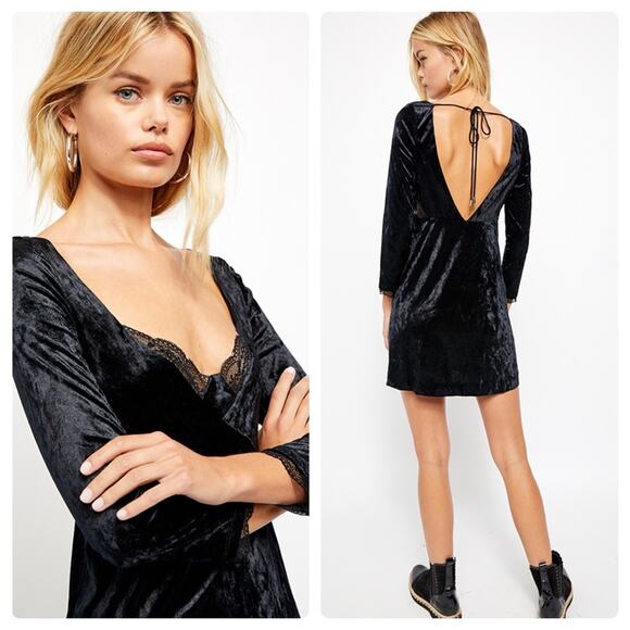 Free People Dresses & Skirts - NEW Free People Kat Velvet MiniDress